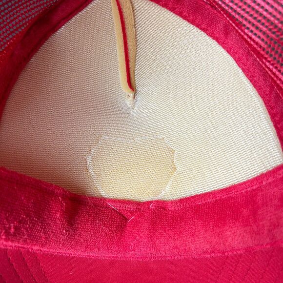 Vintage All You Need Is Love Cap Snapback Trucker Hat Red & White - One Size - Picture 9 of 9